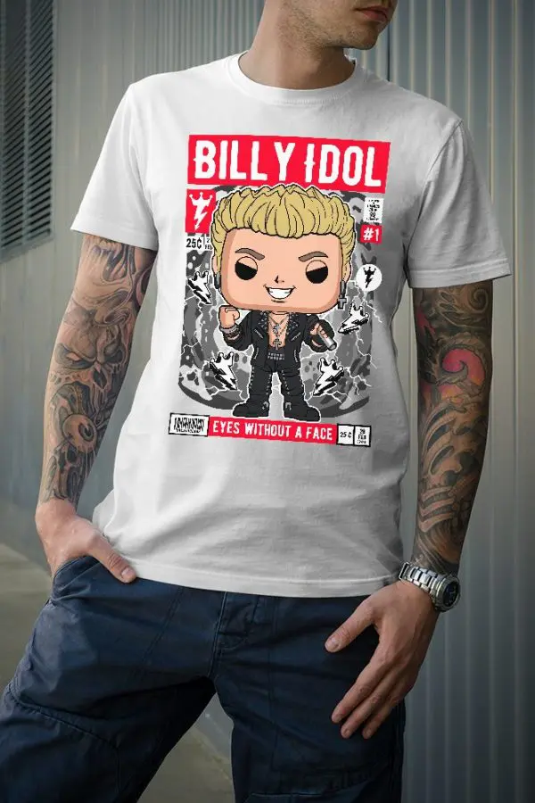 01 tshirt billy idol blanc T-shirt Billy Idol