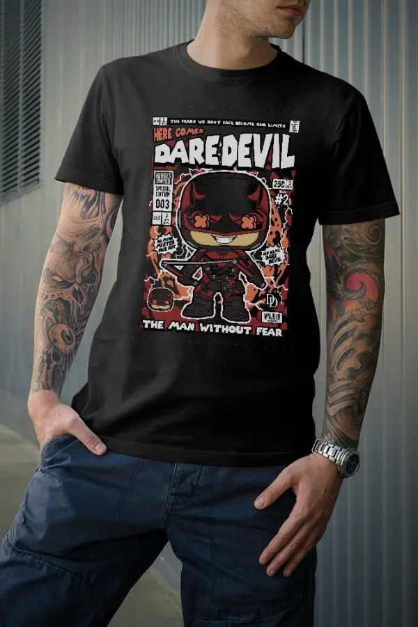 01 tshirt dardevil noir T-shirt Dardevil