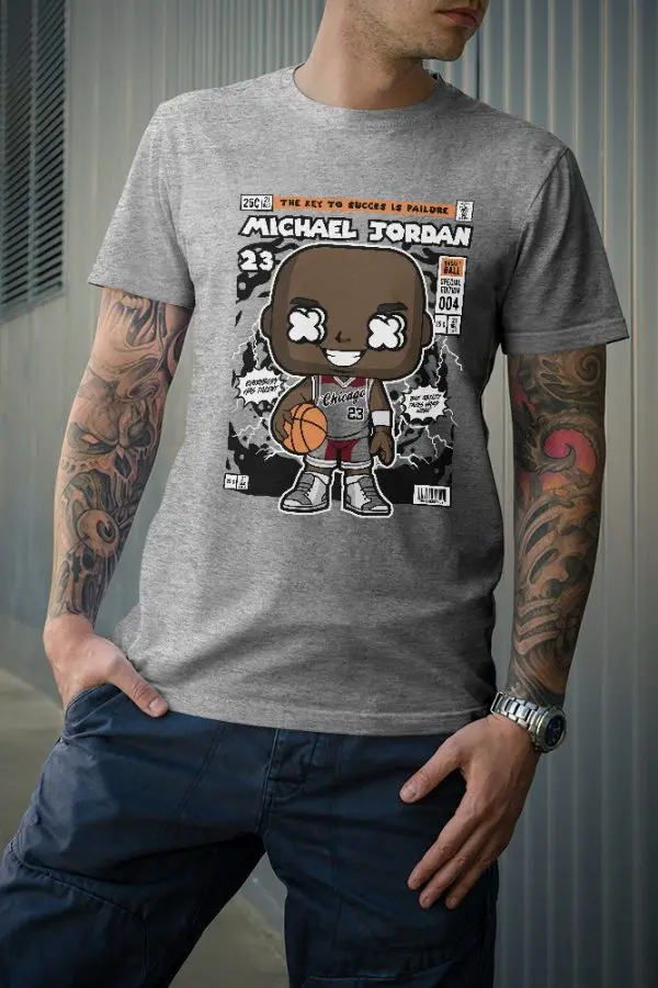 01 tshirt michael jordan gris T-shirt Michael Jordan